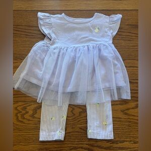 Carter's Light Purple Toddler Tulle top & leggings